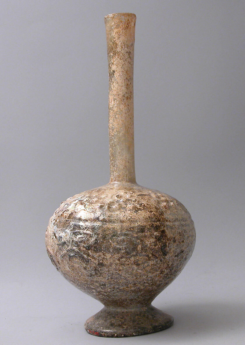 Bottle, Glass; mold blown