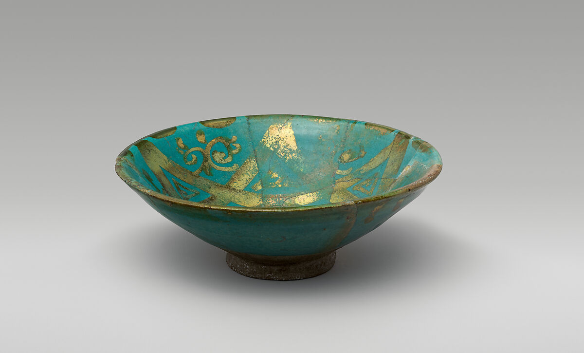 Luster Bowl, Stonepaste; luster-painted