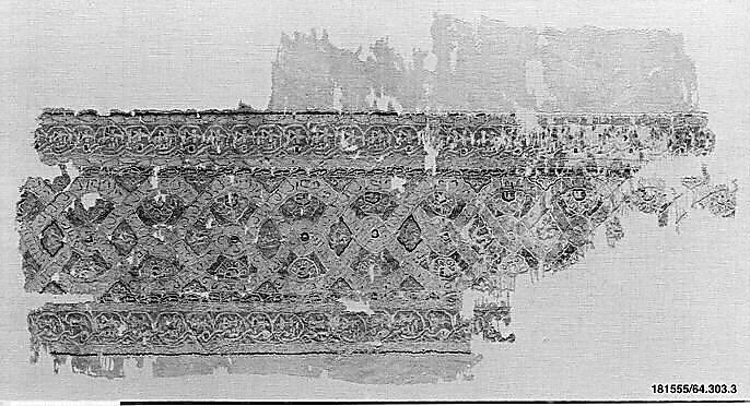 Textile Fragment, Linen and silk