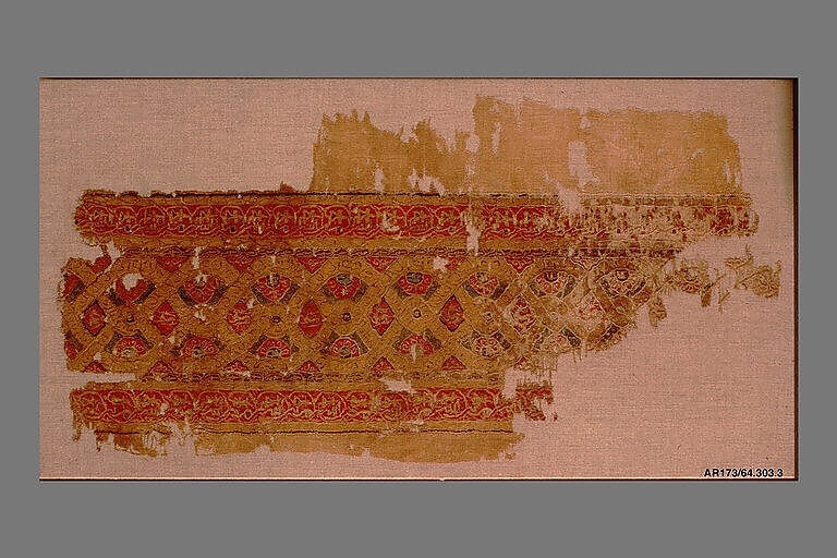 Textile Fragment, Linen and silk