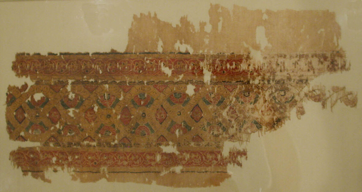 Textile Fragment, Linen and silk