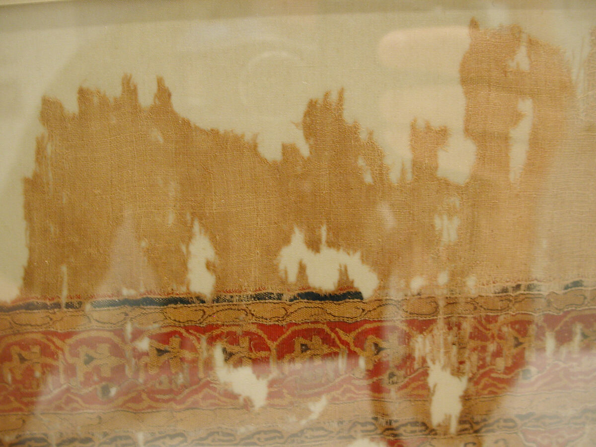 Textile Fragment, Linen and silk