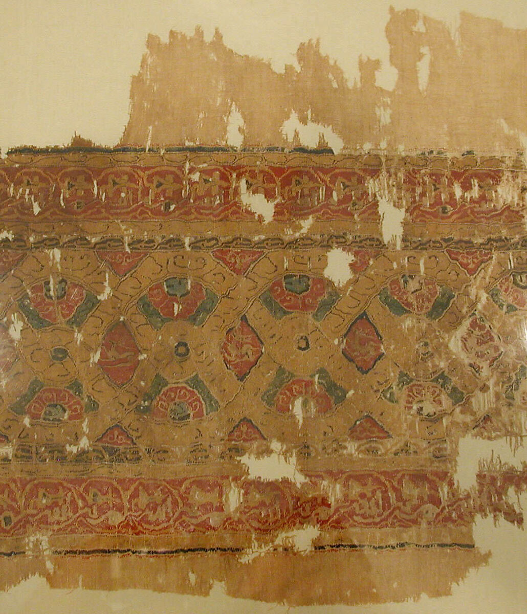 Textile Fragment, Linen and silk