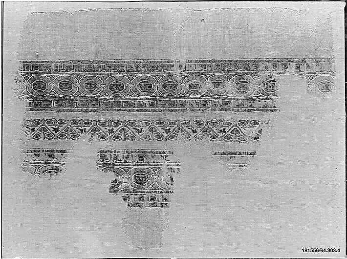 Textile Fragment, Linen and silk