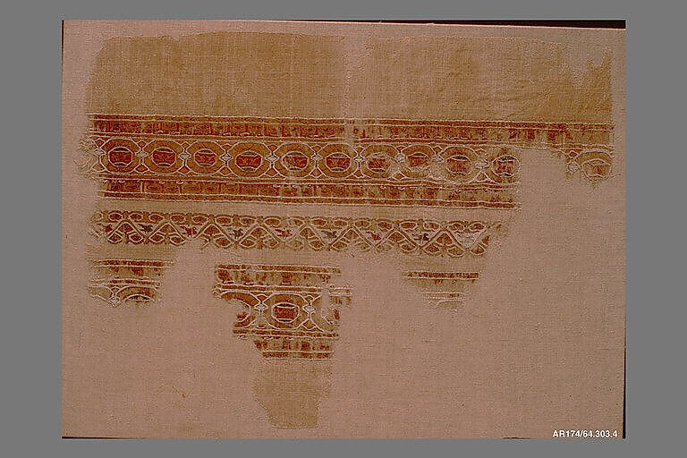 Textile Fragment, Linen and silk