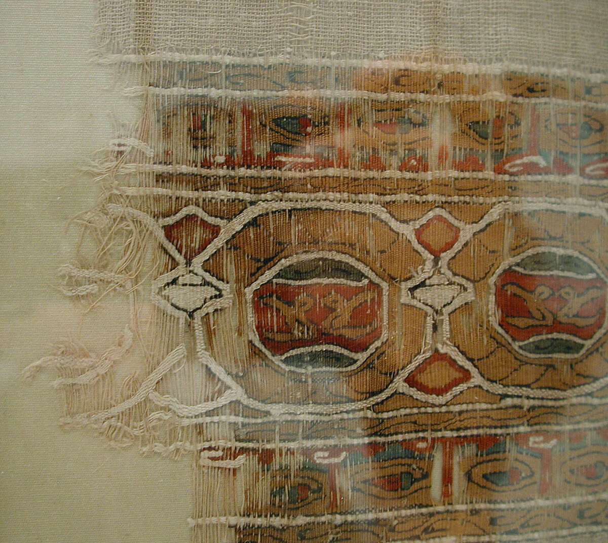 Textile Fragment, Linen and silk