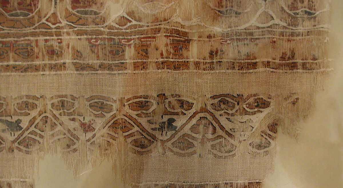 Textile Fragment, Linen and silk