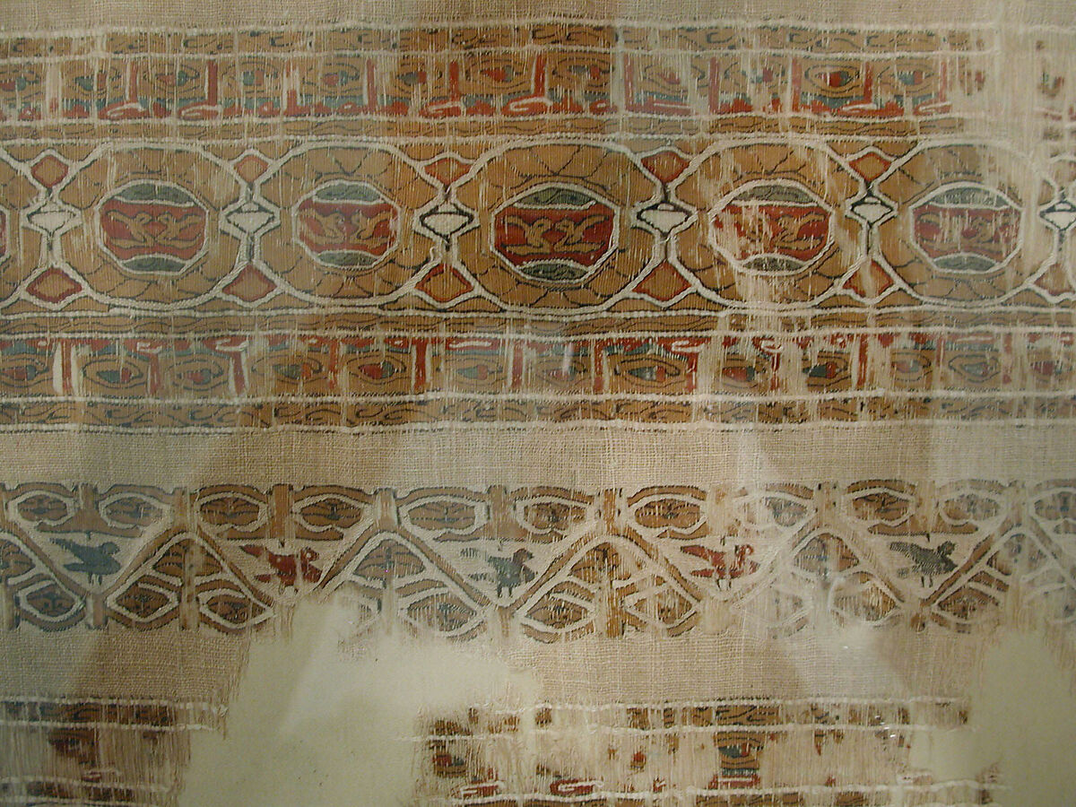 Textile Fragment, Linen and silk