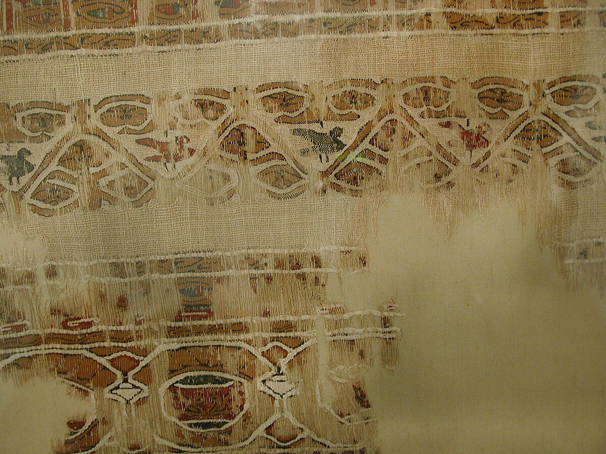 Textile Fragment, Linen and silk