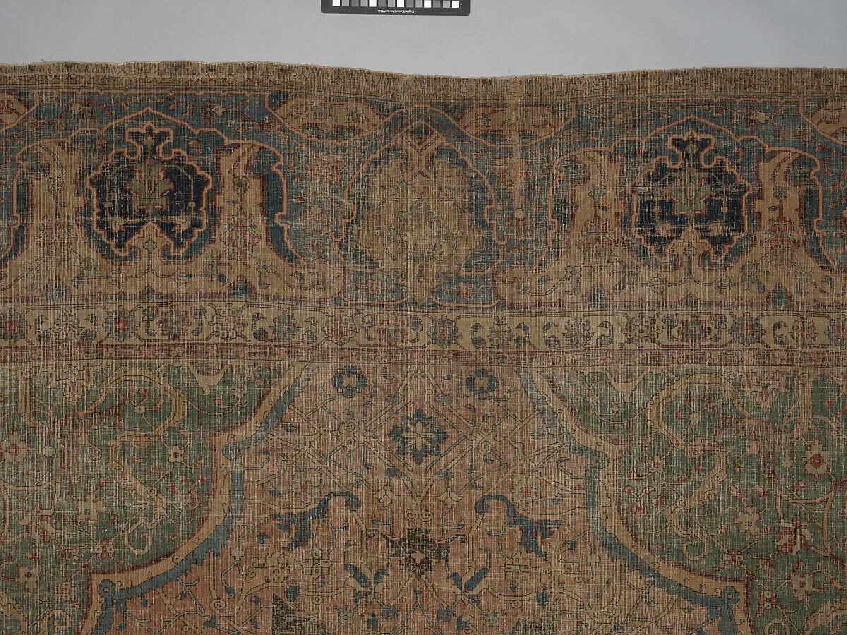 Carpet, Cotton (warp and weft), wool (pile); asymmetrically knotted pile