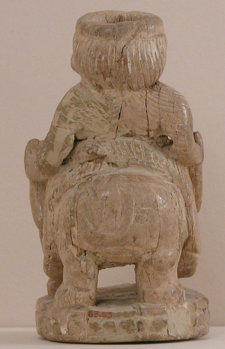 Carved Figural Chess Piece or Container, Ivory; carved and incised