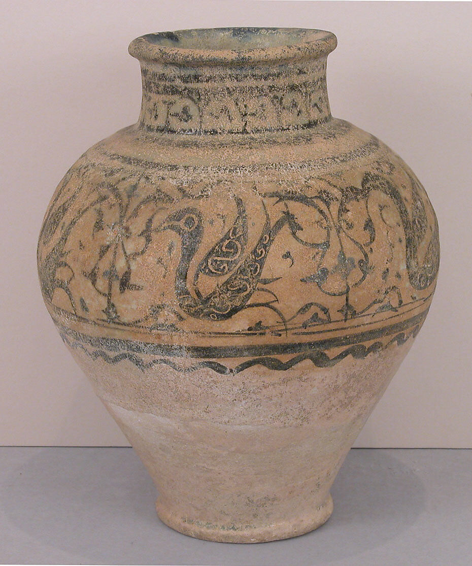 Vase, Stonepaste; underglaze painted 