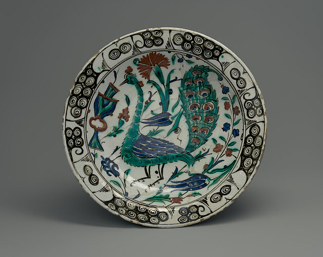Dish with Peacock Design