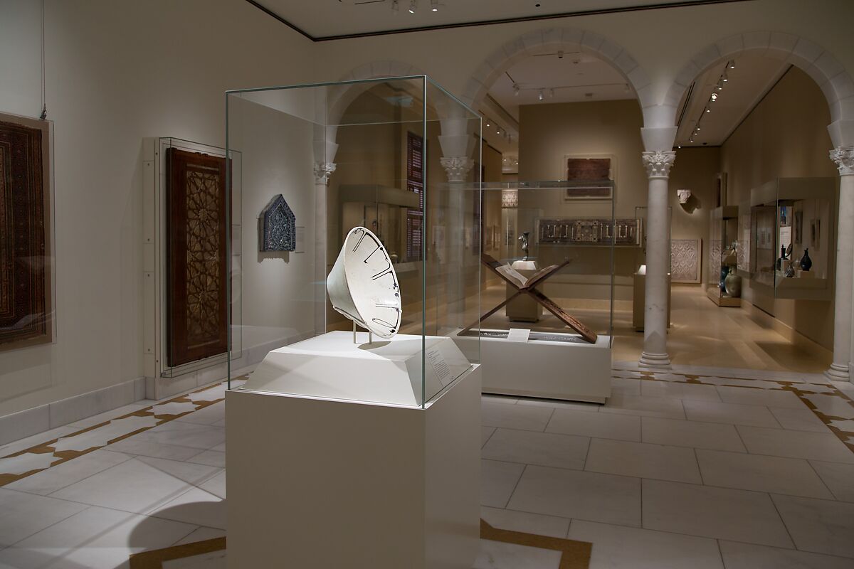 Bowl with Arabic Inscription, Earthenware; white slip with black-slip decoration under transparent glaze
