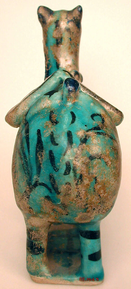 Figure of a Dromedary, Stonepaste; underglaze painted