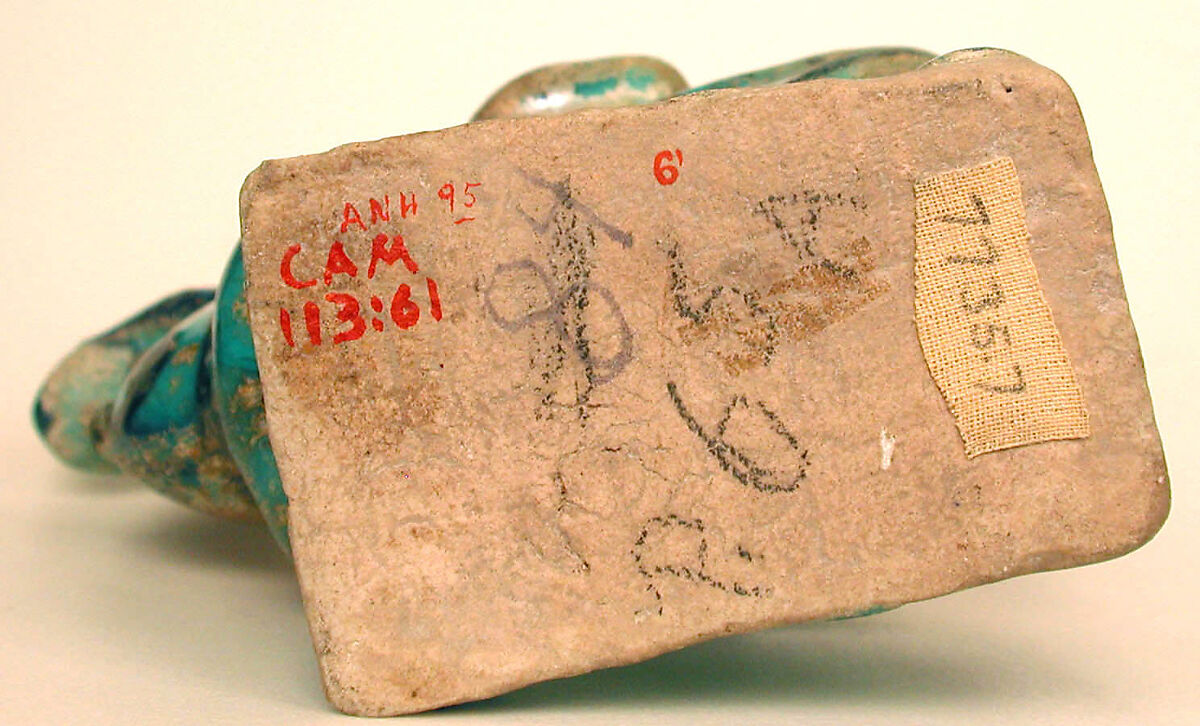 Figure of a Dromedary, Stonepaste; underglaze painted