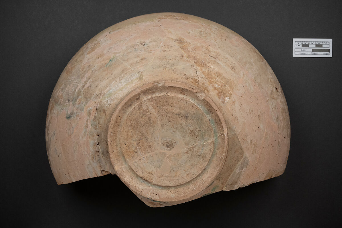Bowl, Earthenware; polychrome slip under transparent glaze