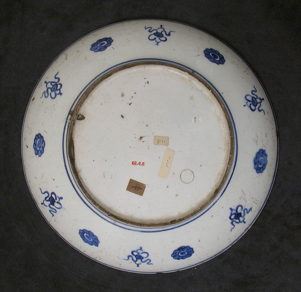 Dish, Stonepaste; painted and glazed