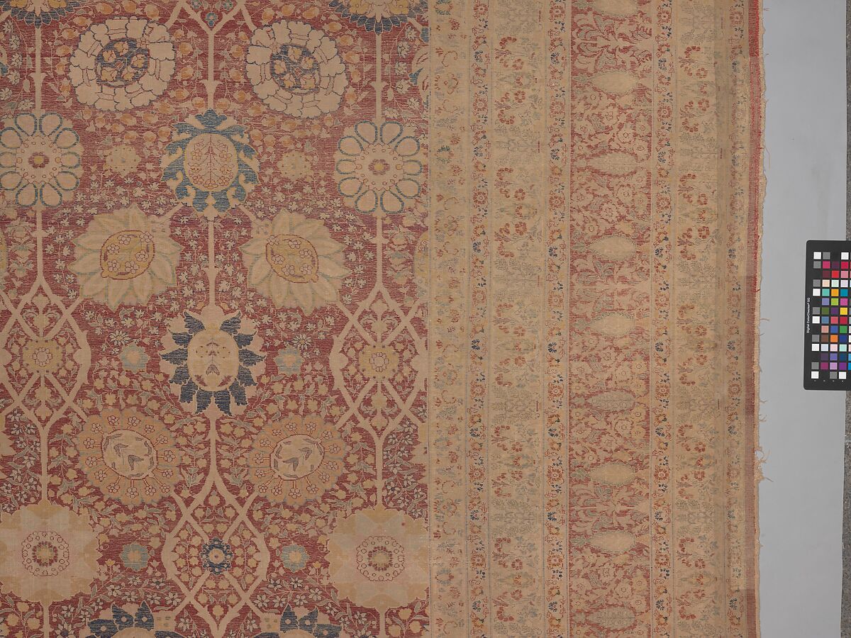 Carpet, Silk; asymmetrically knotted pile