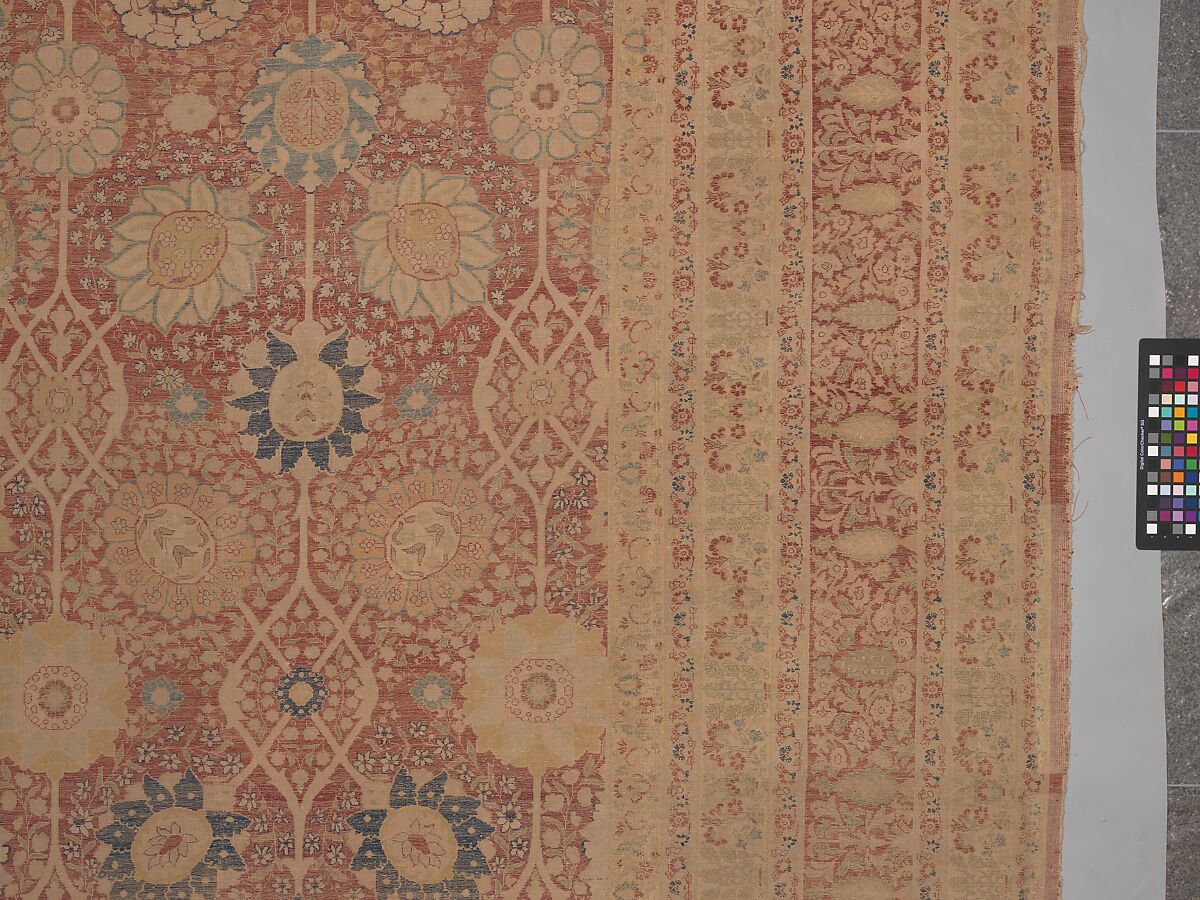 Carpet, Silk; asymmetrically knotted pile