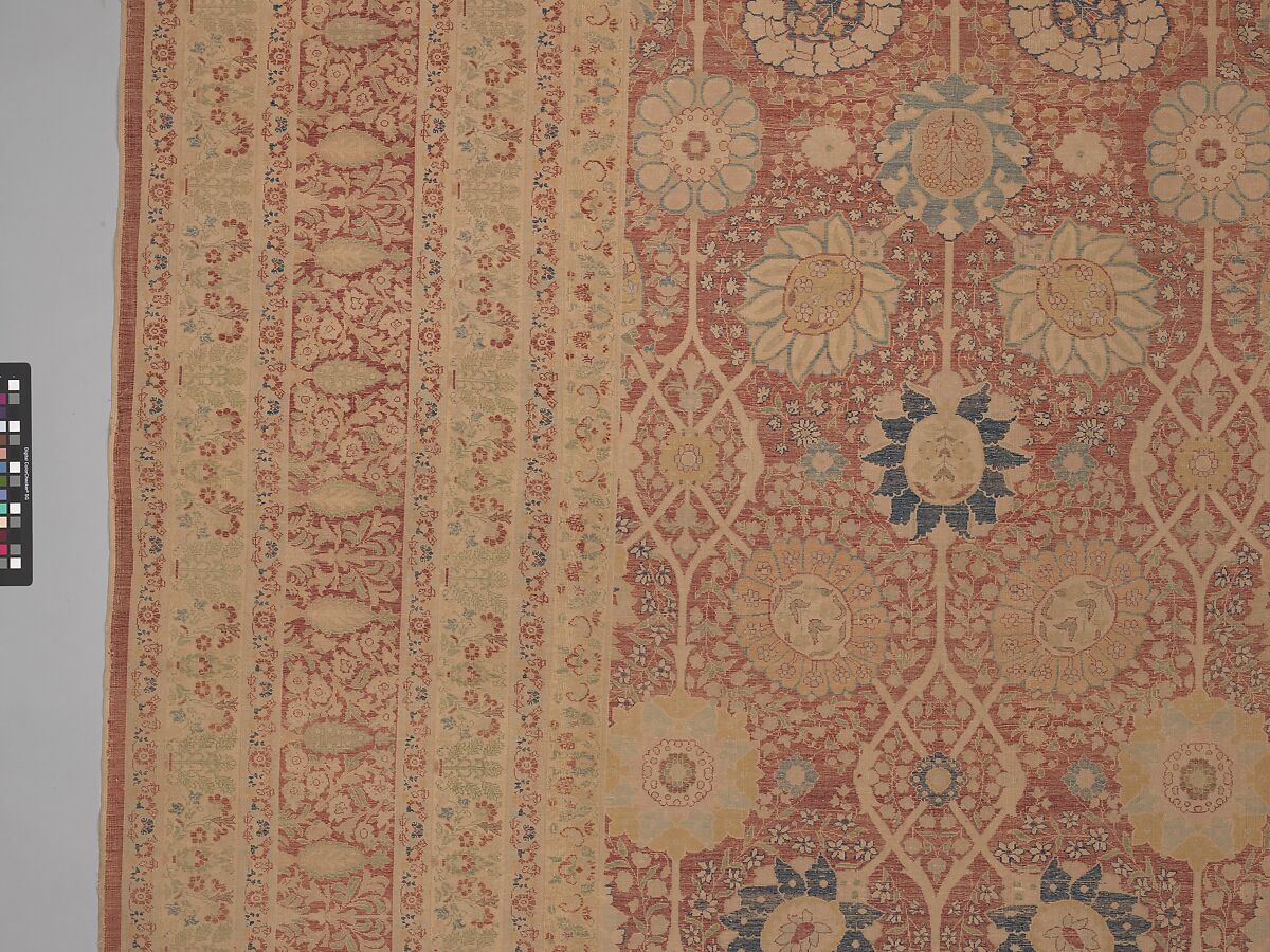 Carpet, Silk; asymmetrically knotted pile