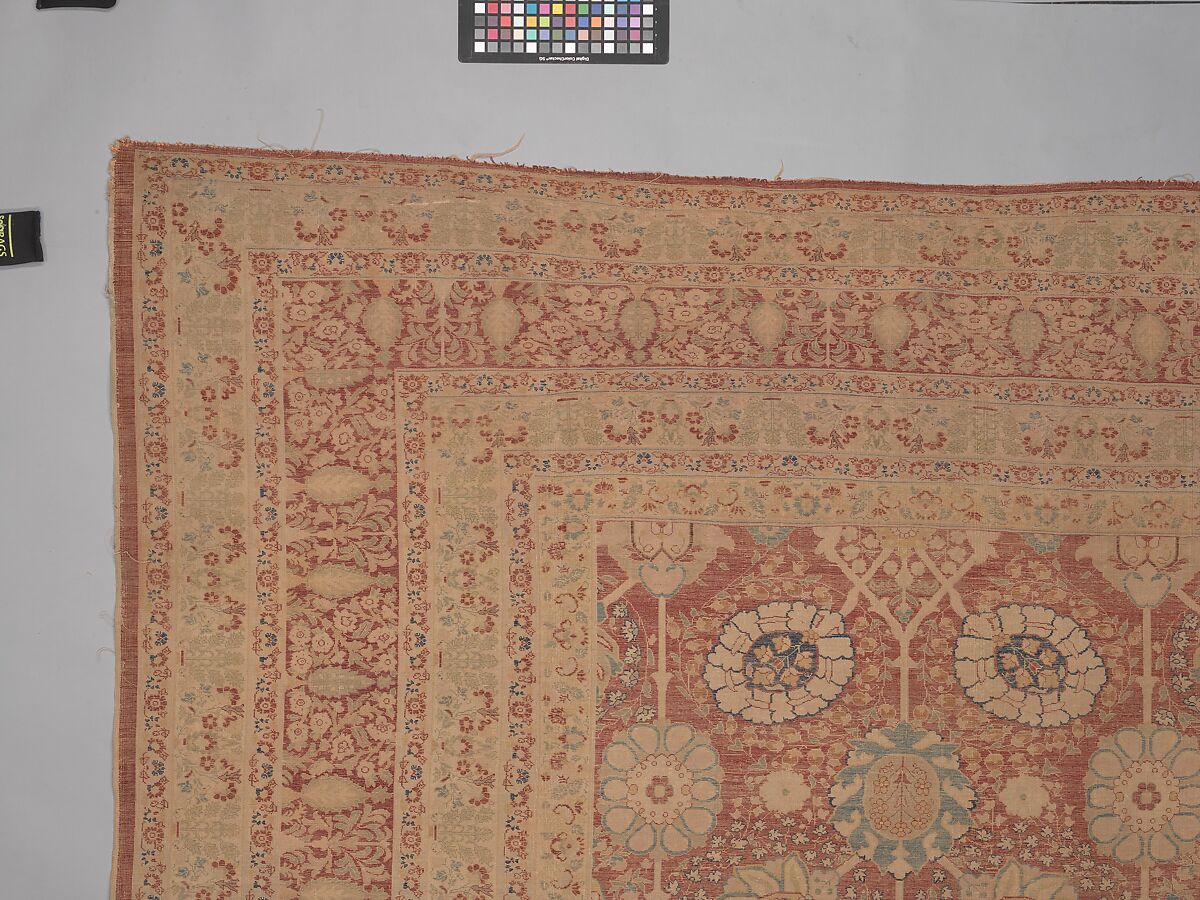 Carpet, Silk; asymmetrically knotted pile