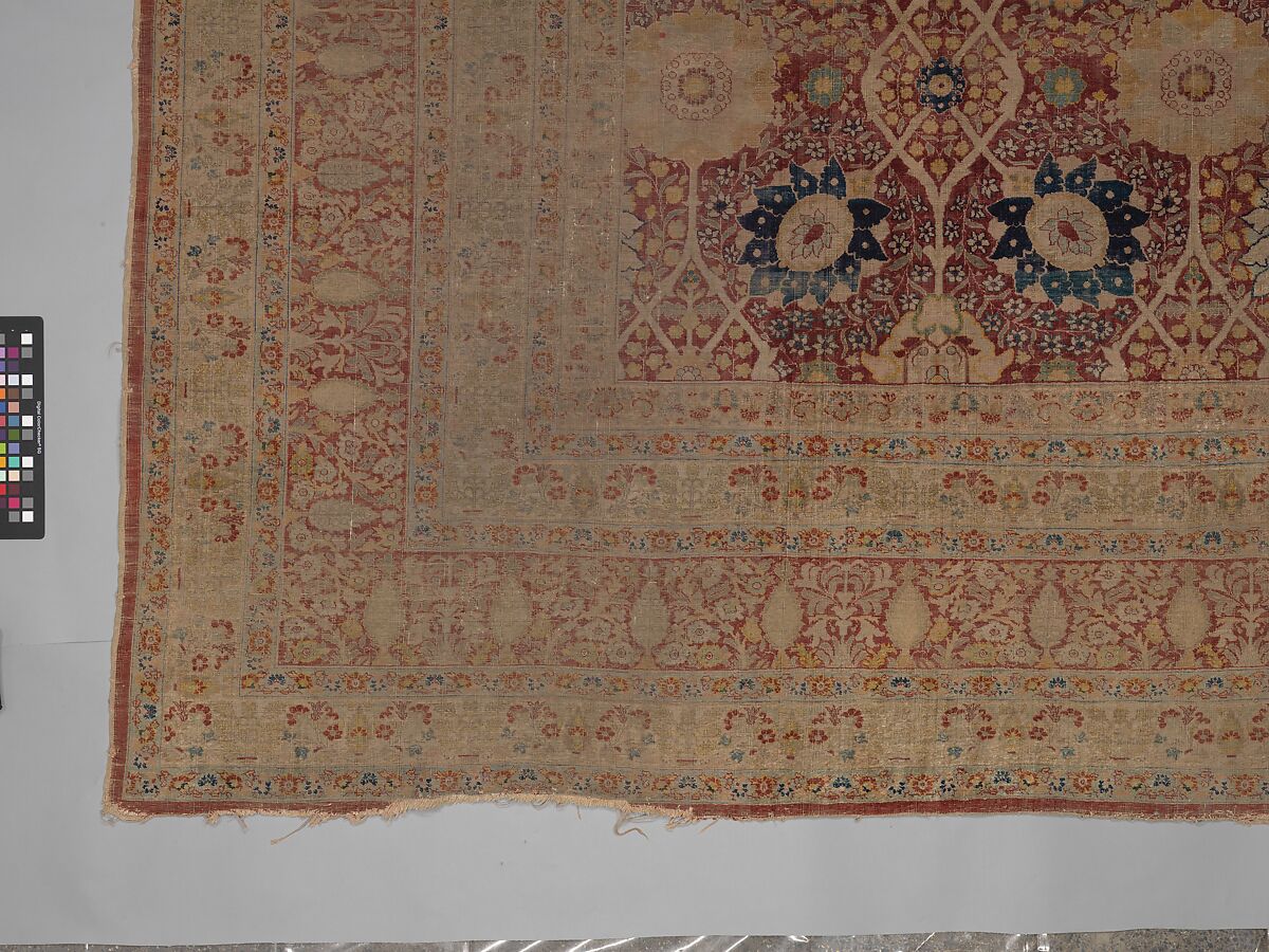 Carpet, Silk; asymmetrically knotted pile