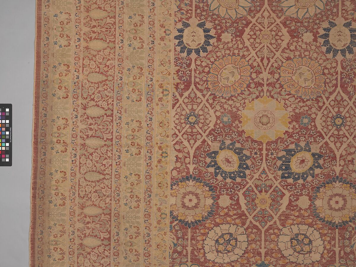 Carpet, Silk; asymmetrically knotted pile