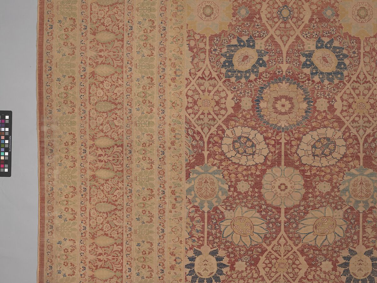 Carpet, Silk; asymmetrically knotted pile