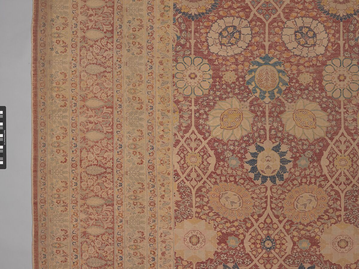 Carpet, Silk; asymmetrically knotted pile