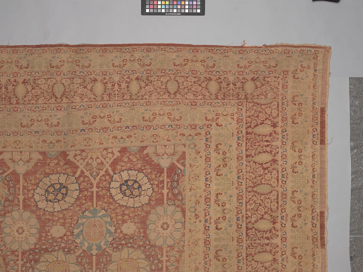 Carpet, Silk; asymmetrically knotted pile