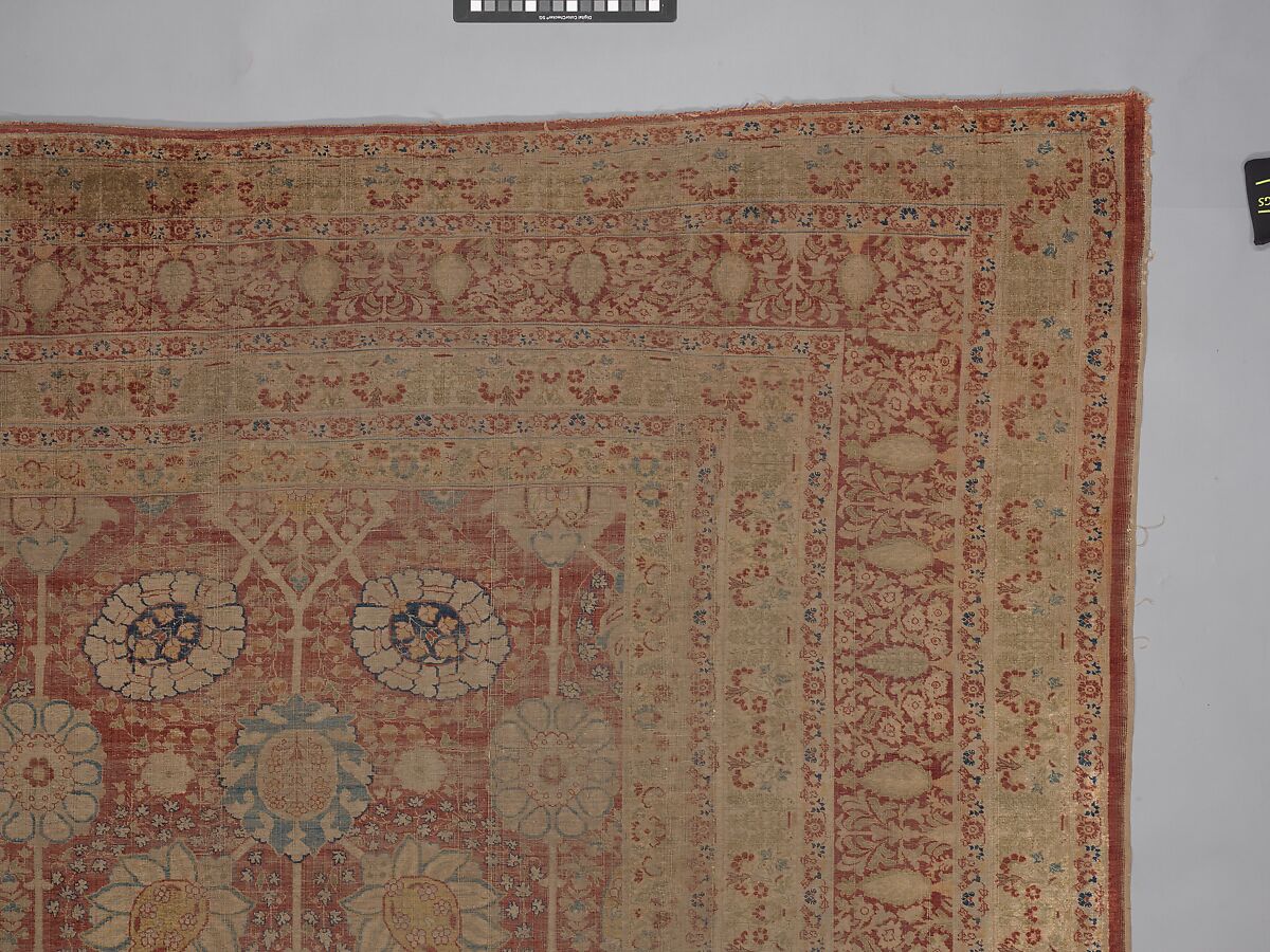 Carpet, Silk; asymmetrically knotted pile