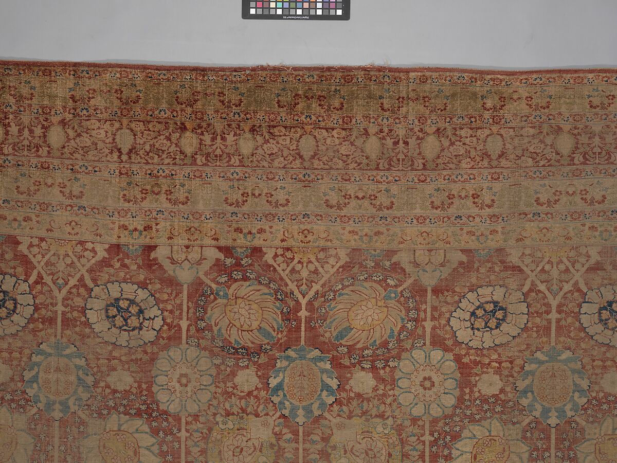 Carpet, Silk; asymmetrically knotted pile