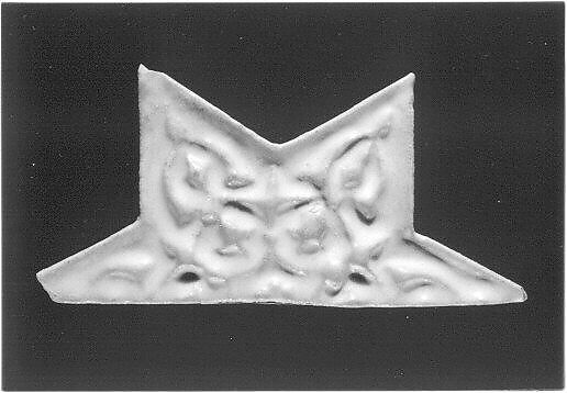 Star-Shaped Tile Fragment, Stonepaste; glazed