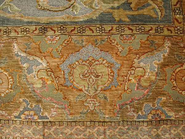 Carpet, Silk, metal wrapped thread