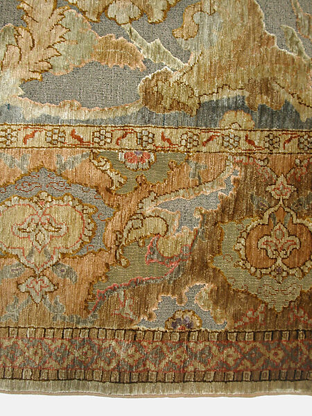 Carpet, Silk, metal wrapped thread
