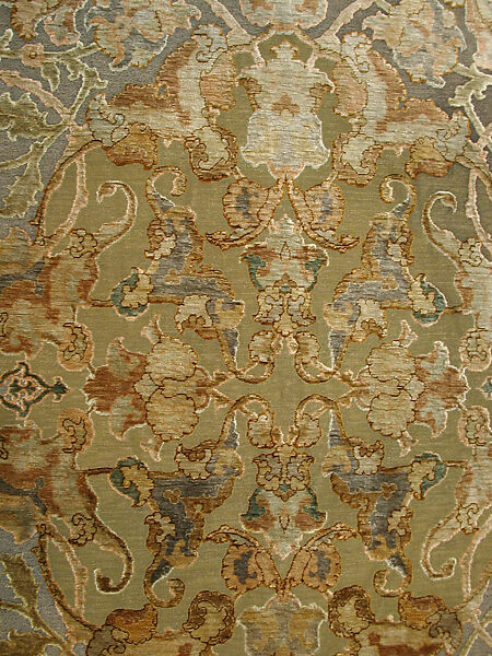 Carpet, Silk, metal wrapped thread