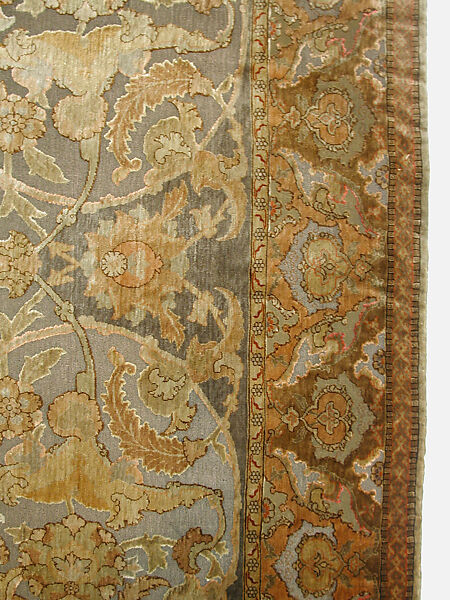 Carpet, Silk, metal wrapped thread