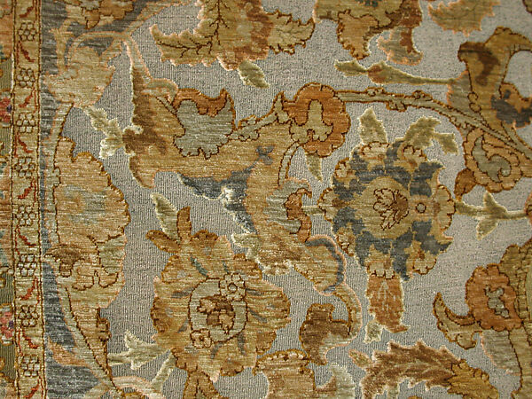 Carpet, Silk, metal wrapped thread