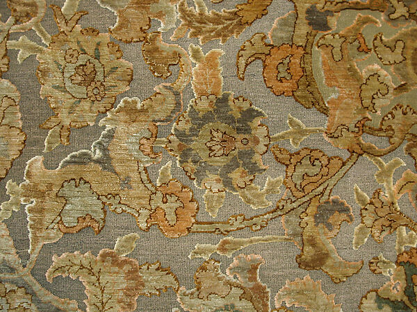 Carpet, Silk, metal wrapped thread