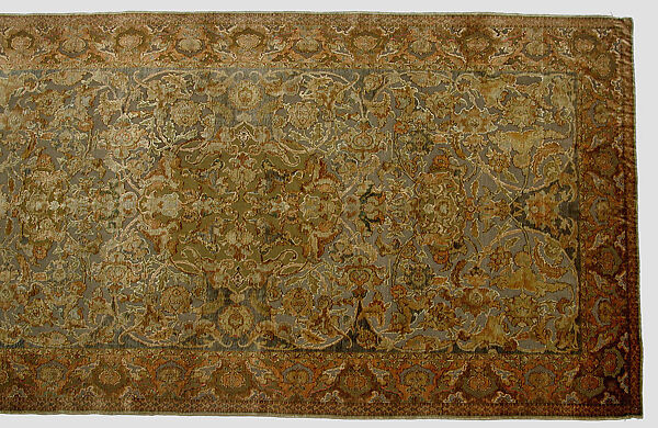 Carpet, Silk, metal wrapped thread