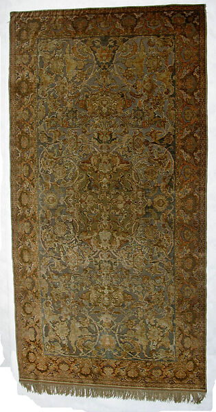 Carpet, Silk, metal wrapped thread