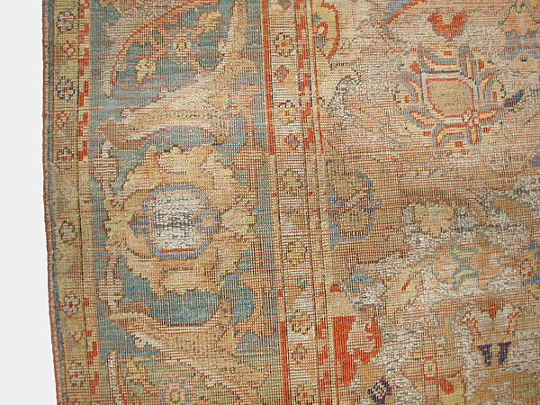 Carpet, Silk, gold and silver wrapped thread