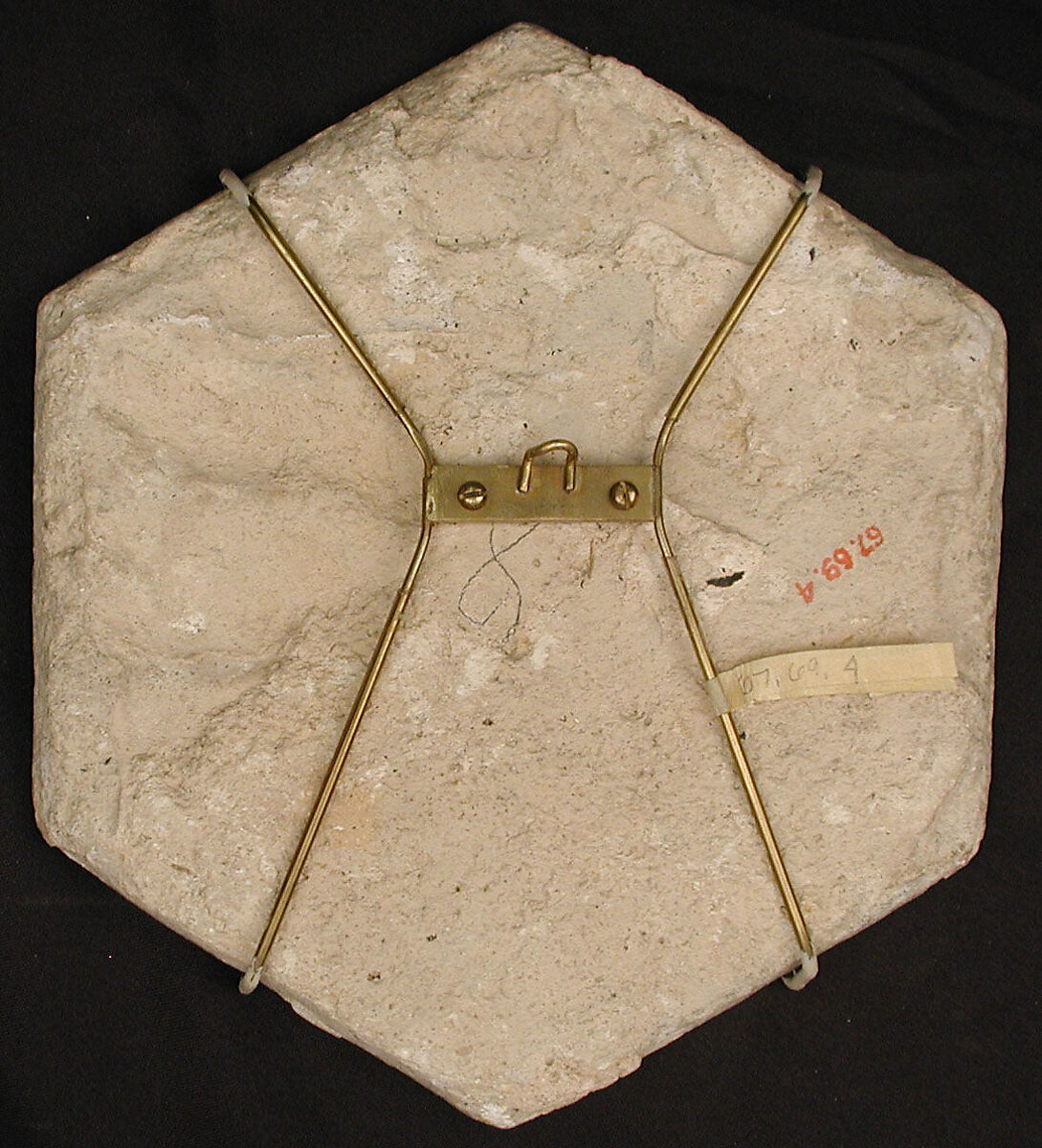 Hexagonal Tile, Stonepaste; underglaze painted