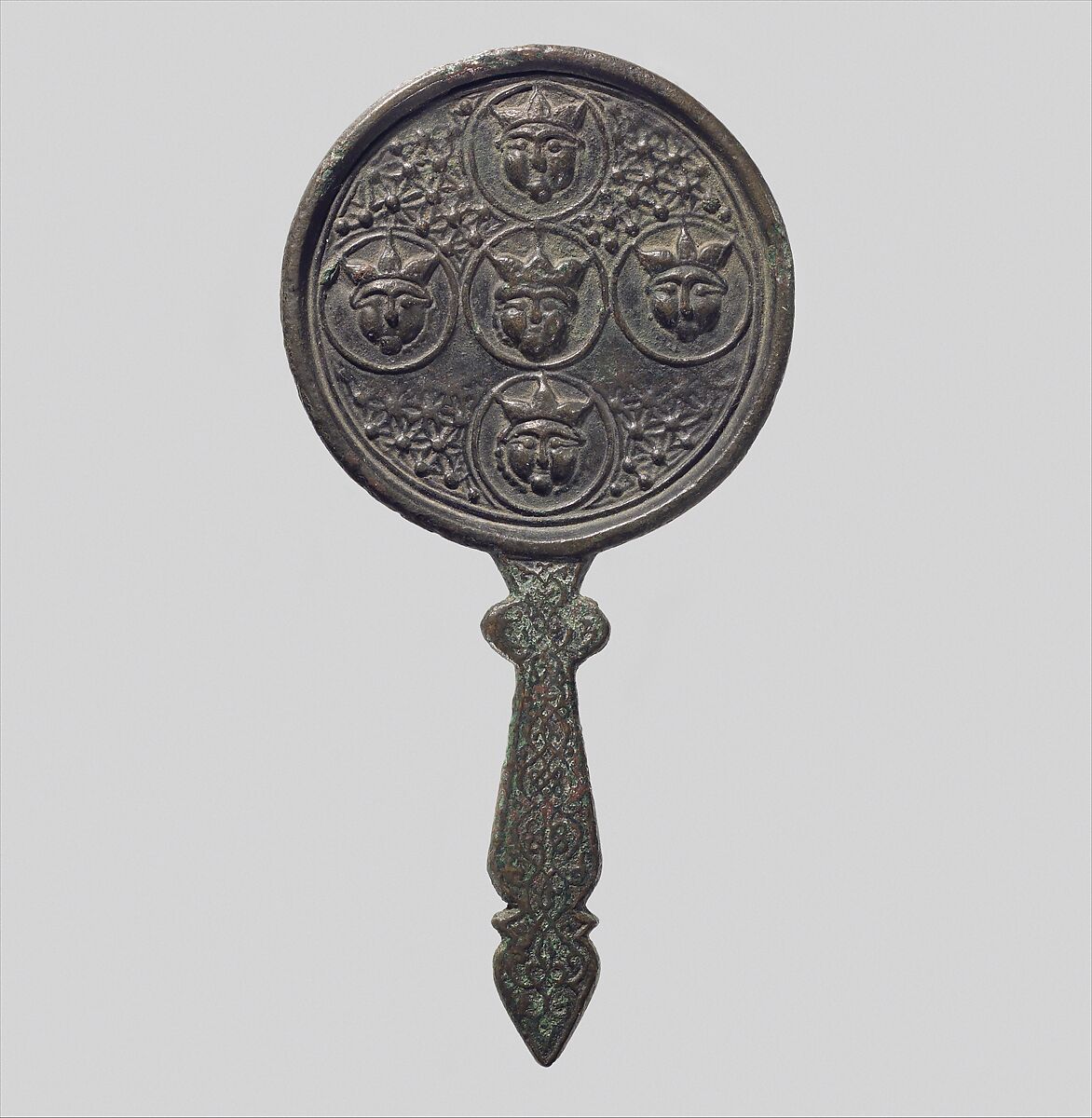 Mirror, Bronze; cast 