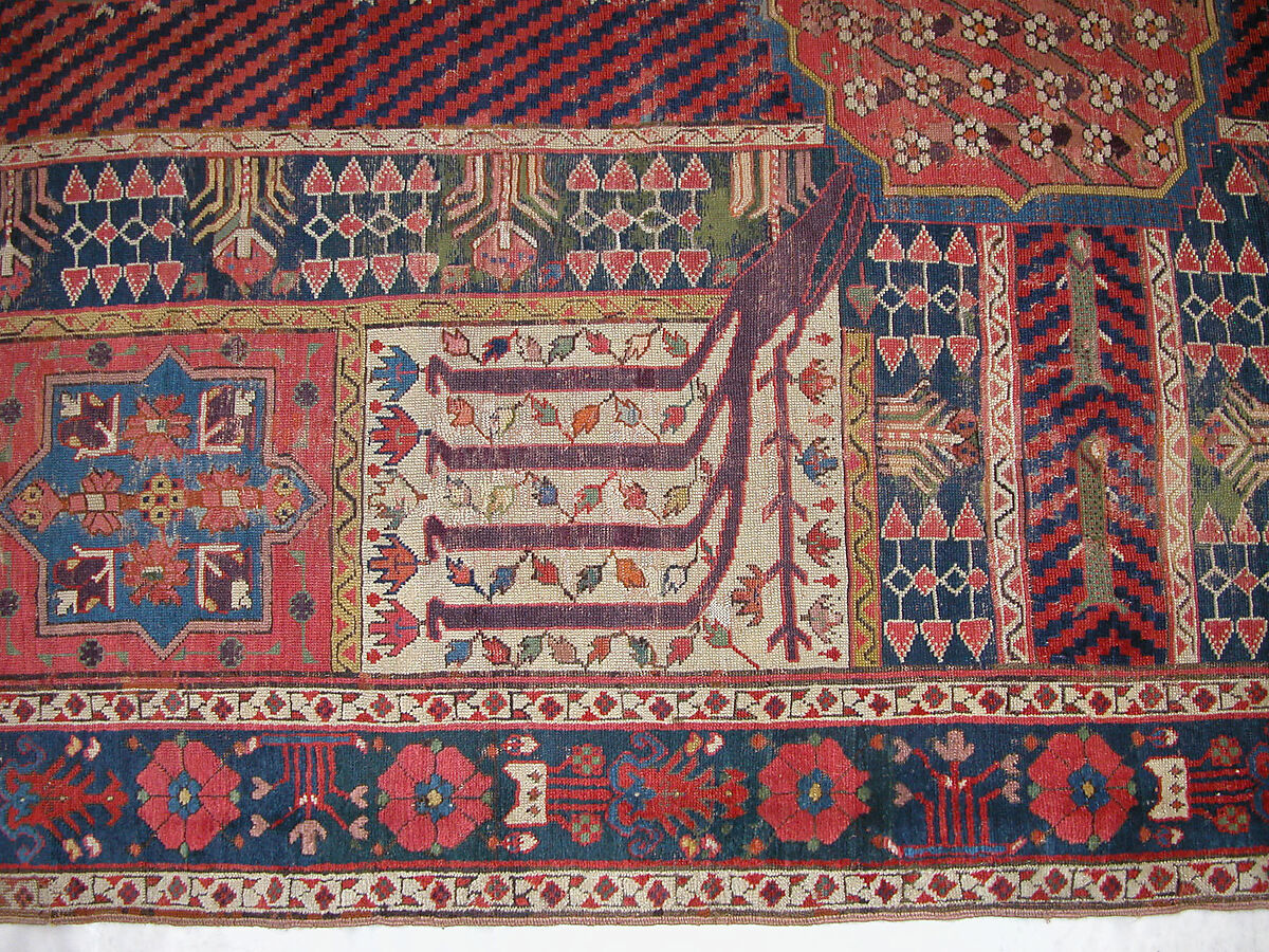 Garden Carpet, Cotton (warp and weft), wool (pile); symmetrically knotted pile