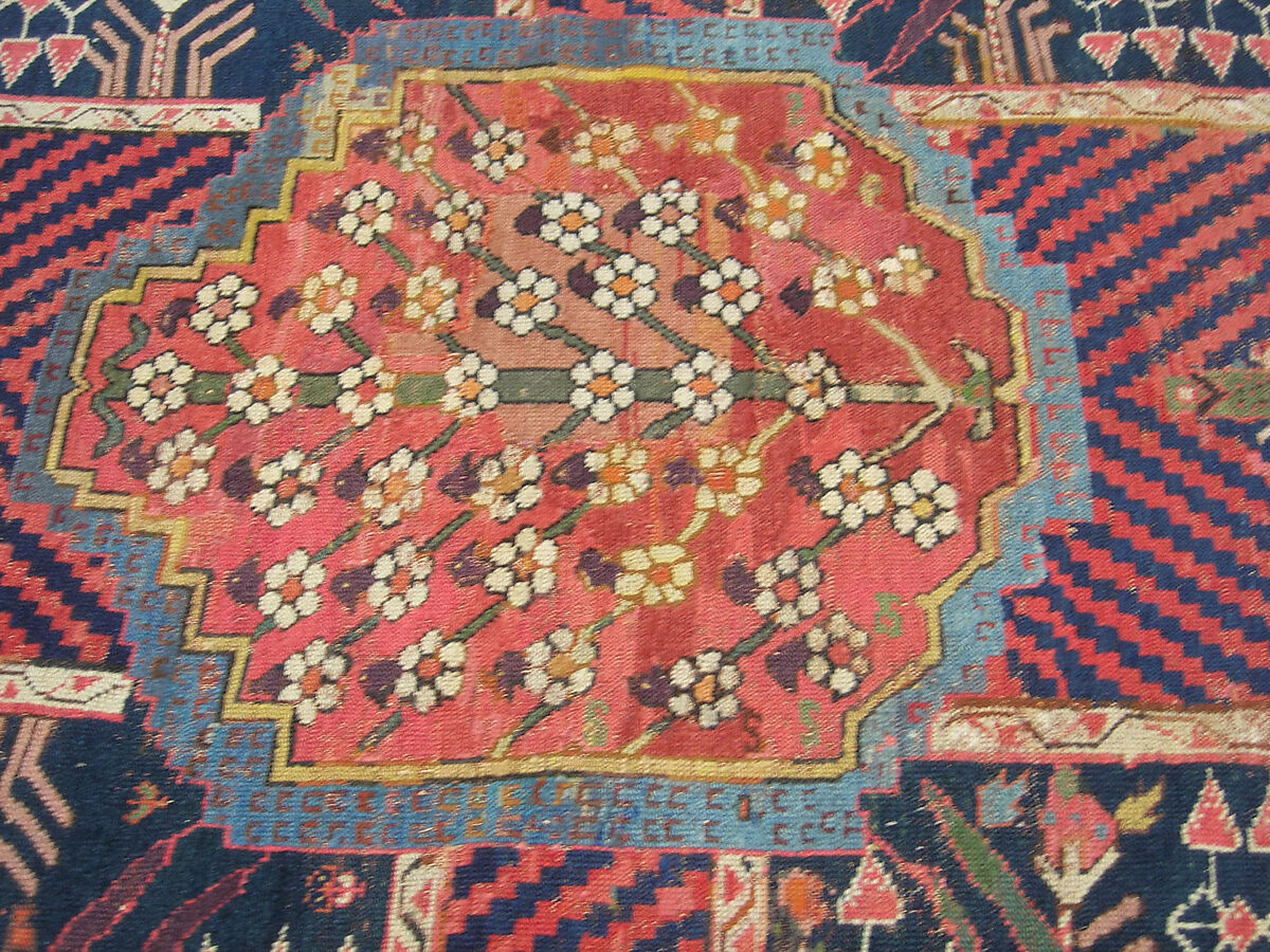 Garden Carpet, Cotton (warp and weft), wool (pile); symmetrically knotted pile