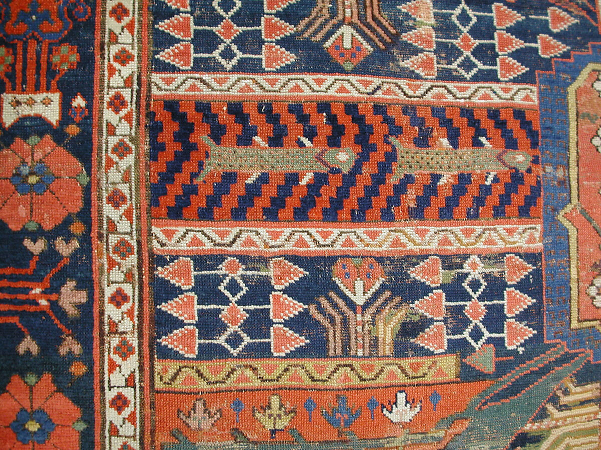 Garden Carpet, Cotton (warp and weft), wool (pile); symmetrically knotted pile