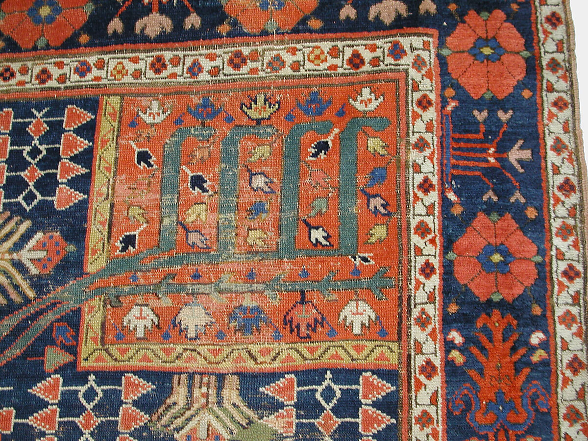 Garden Carpet, Cotton (warp and weft), wool (pile); symmetrically knotted pile