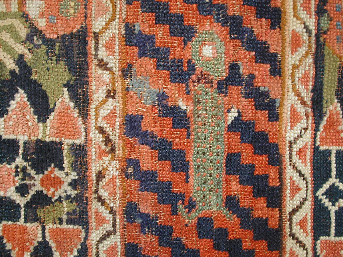 Garden Carpet, Cotton (warp and weft), wool (pile); symmetrically knotted pile
